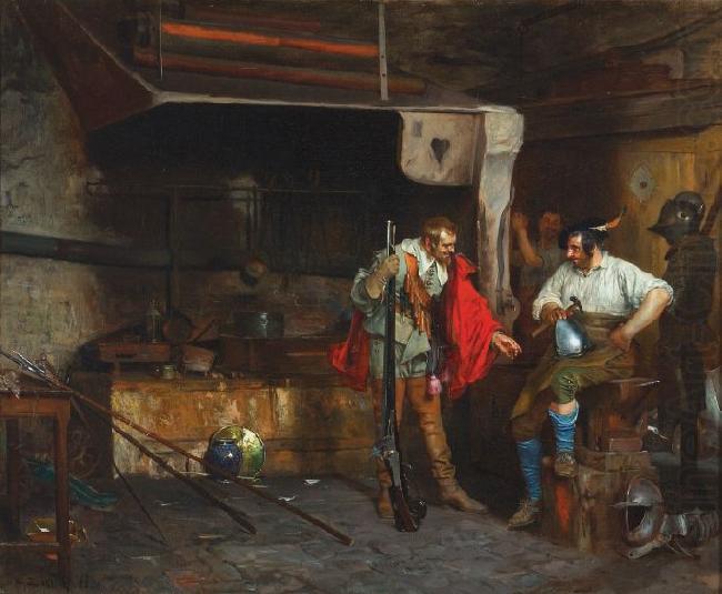 Eduardo Zamacois Y Zabala A Visit To The Armor Shop china oil painting image